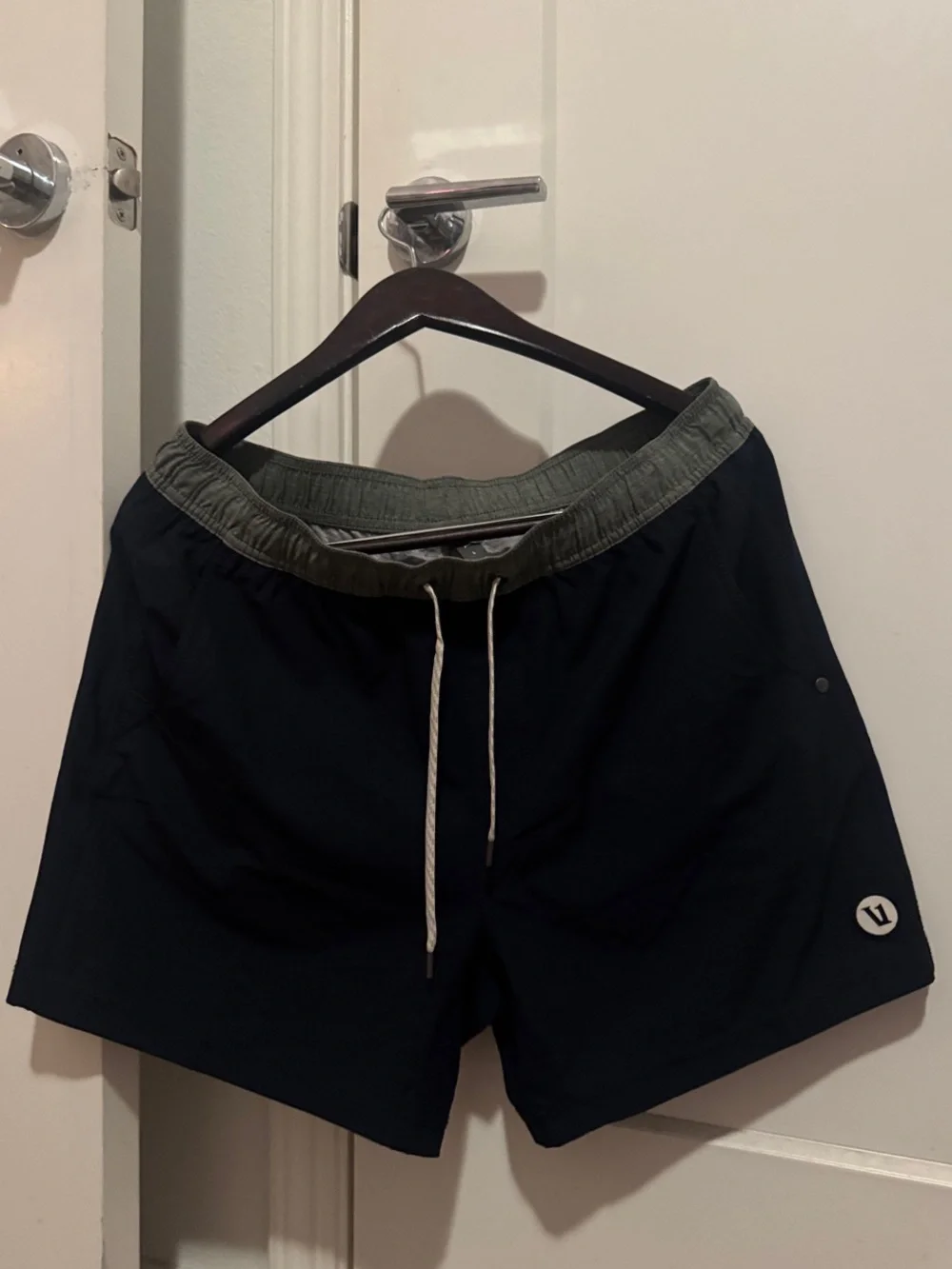 Vineyard Vines Navy Athletic Shorts with Gray Waistband